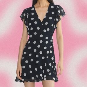 Wilfred Lawn Dress – Black/White Polka Dot – XS - NWT